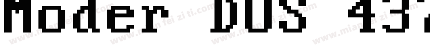 Moder DOS 437 Win字体转换